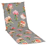 Auflage für Liege Toronto 191x58x8 cm Schwarz / Weiß - Schwarz, Basics, Textil (191/58/8cm) - Gardenson