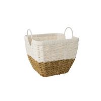 Kosár Eleonora - M - natúr/fehér, Basics, természetes anyagok/fém (32/27-33cm) - James Wood