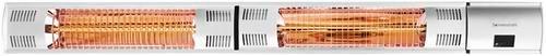 Decken-Terrassenstrahler 1500/3000 W Comfort Infrarot - Alufarben, MODERN, Metall (105,3/10/12,9cm) - Silva Schneider