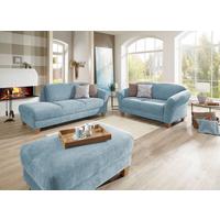 2-Sitzer-Sofa Gotland hellblau Rücken echt, 163x84x89 cm - Naturfarben/Hellblau, KONVENTIONELL, Textil (163/84/89cm) - Sit & More