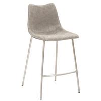 Tresenstuhl My Solo - Edelstahlfarben/Hellgrau, KONVENTIONELL, Textil/Metall (49/99,5/55cm) - Livetastic