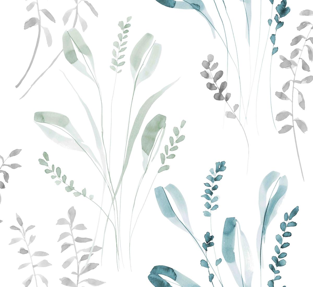 Vorhang mit Band Camilla 140x245 cm Blau/Grün - Blau/Grün, ROMANTIK / LANDHAUS, Textil (140/245cm) - James Wood