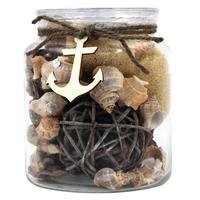 Dekoglas Flora Creme, 13,5x16,5 Cm - Creme, LIFESTYLE, Glas/Naturmaterialien (13,5/16,5/13,5cm) - Kayoom