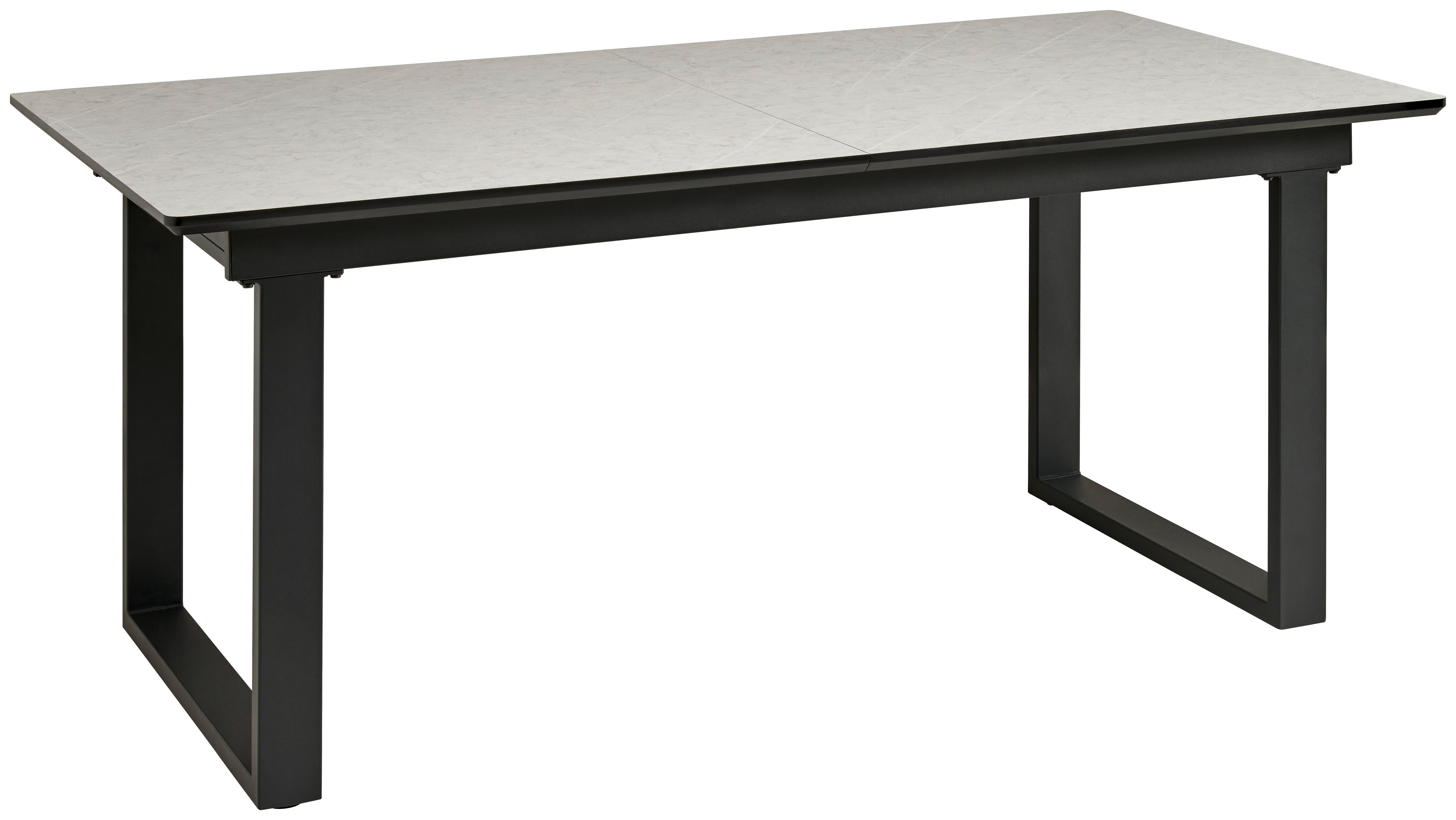 ESSTISCH GARY AZ - Schwarz/Grau, KONVENTIONELL, Holzwerkstoff/Metall (180-260/90/76cm) - MID.YOU