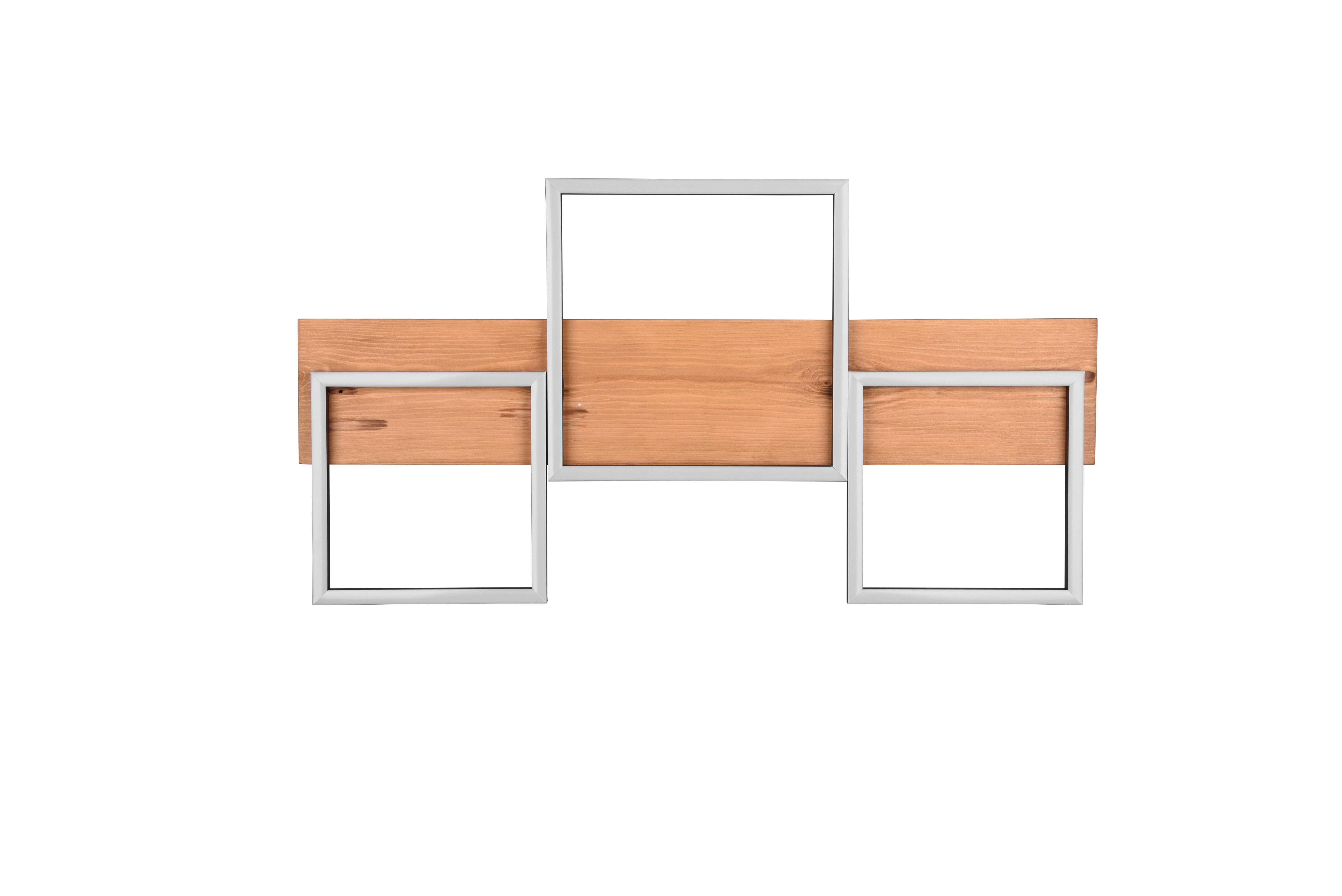 LED-Deckenleuchte Harper L: 65 cm, dimmbar - Schwarz/Braun, Basics, Holz/Metall (34,5/65/7,5cm) - Trio Leuchten