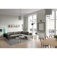 Eckschlafsofa Lumber Jack Grau S: 264x203 Cm - Wengefarben/Grau, MODERN, Textil (264/203cm) - Trendmanufaktur