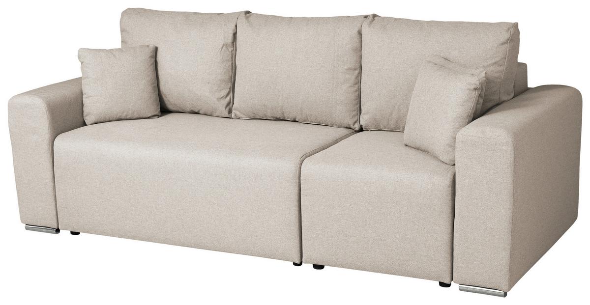 Ecksofa Bega - Chromfarben/Beige, Basics, Textil (240/153cm) - P & B