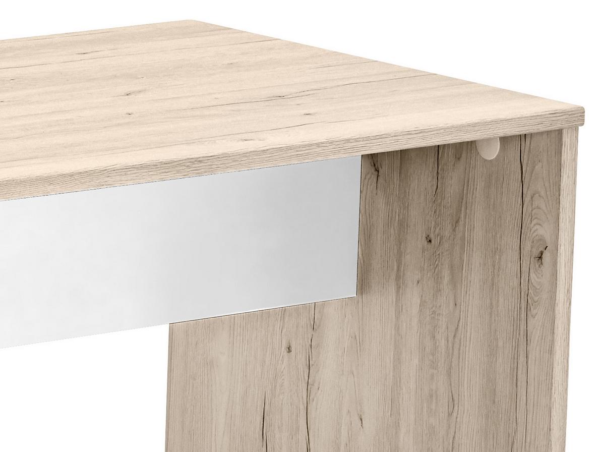 Písací stôl CARIBA šírka 140cm - biela/farba duba, Design, kompozitné drevo (140/72/70cm) - MID.YOU
