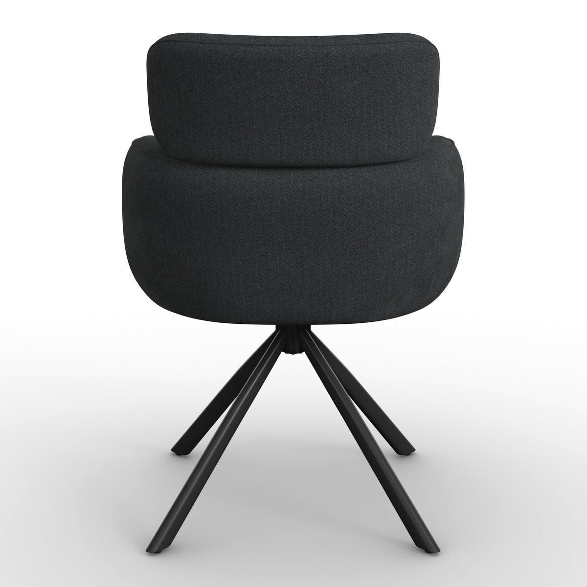 ŽIDLE S PODRUČKAMI LIORA - černá, Moderní, kov/textil (58/84/61cm) - Bessagi Home