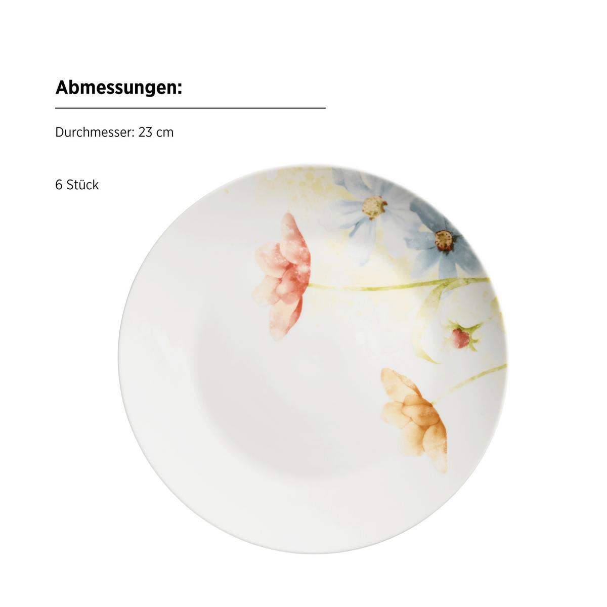 Tafelservice Amapola 18-Teilig Keramik, Weiß, 6 Personen - Weiß, Basics, Keramik - Mäser