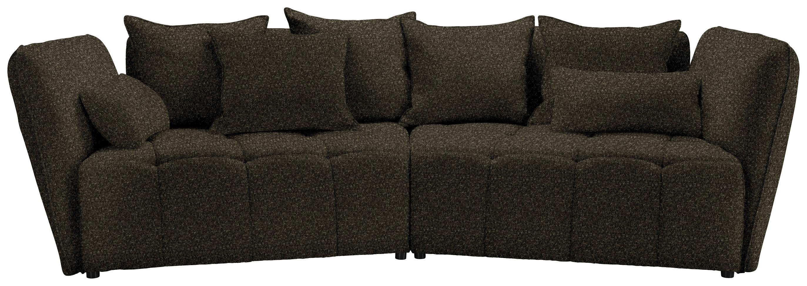 Boxspringová pohovka SOFI, tmavě zelená - černá/tmavě zelená, Moderní, textil (294/93/152cm) - Premium Living