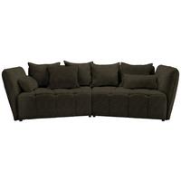 Boxspringová pohovka SOFI, tmavě zelená - černá/tmavě zelená, Moderní, textil (294/93/152cm) - Premium Living