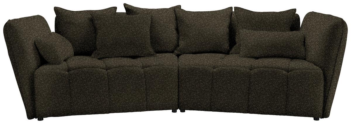 Boxspringová pohovka SOFI, tmavě zelená - černá/tmavě zelená, Moderní, textil (294/93/152cm) - Premium Living