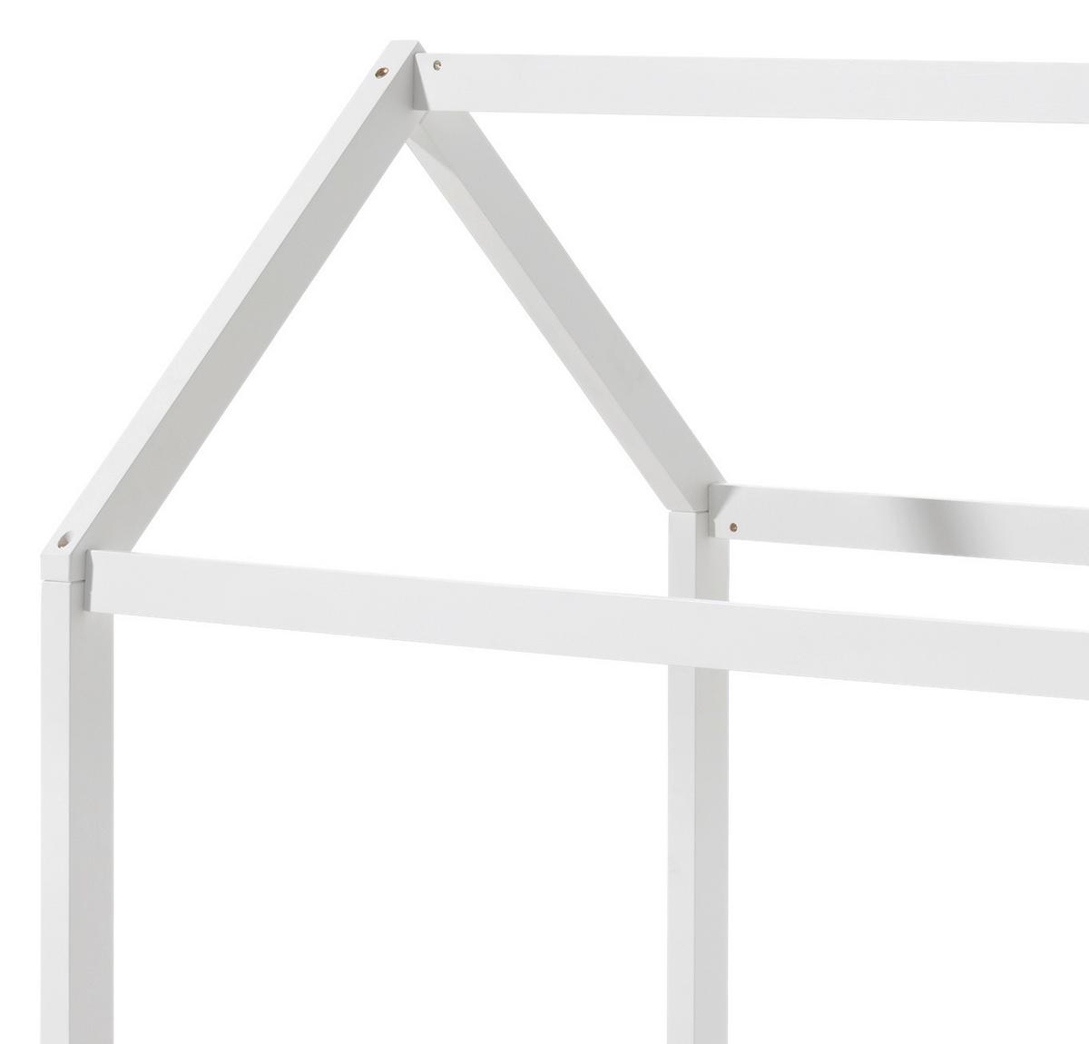Hausbett Cabane 90x200 Cm Kiefer Weiß - Weiß, MODERN, Holz (90/200cm) - Vipack