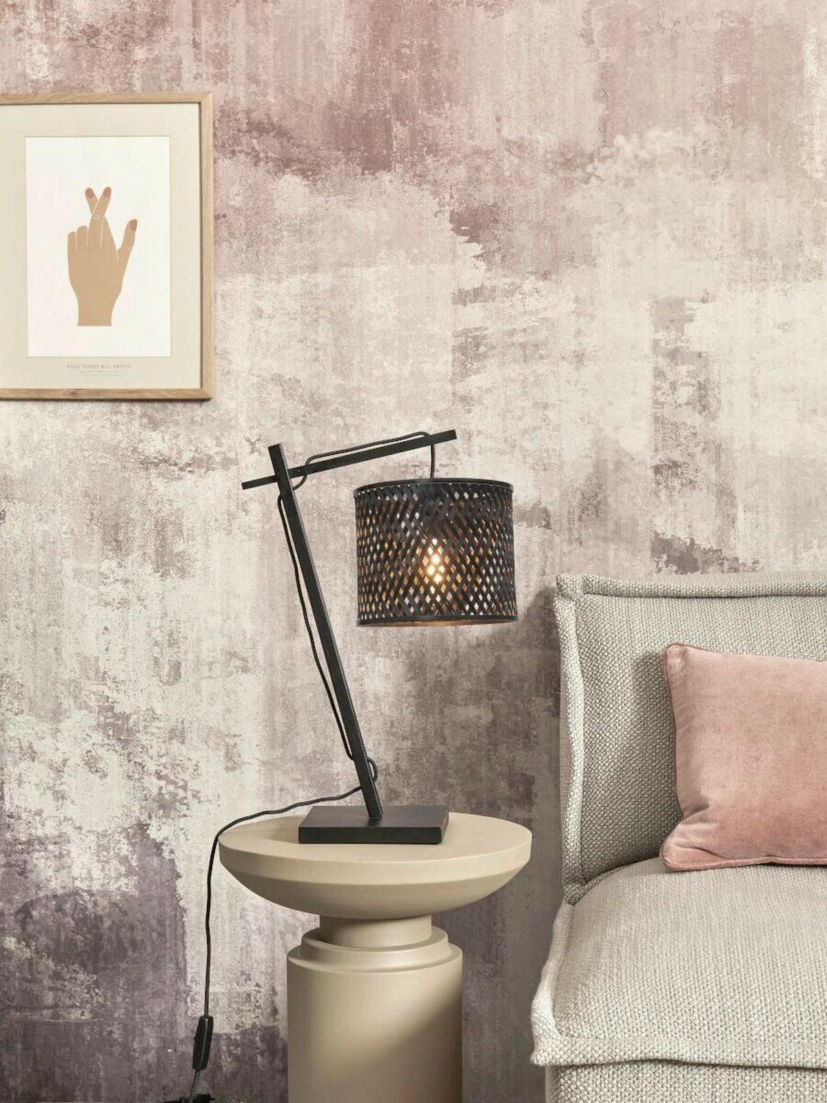 Tischleuchte Java Schwarz B: 18 cm - Trend (18/30/46cm) - Good & Mojo