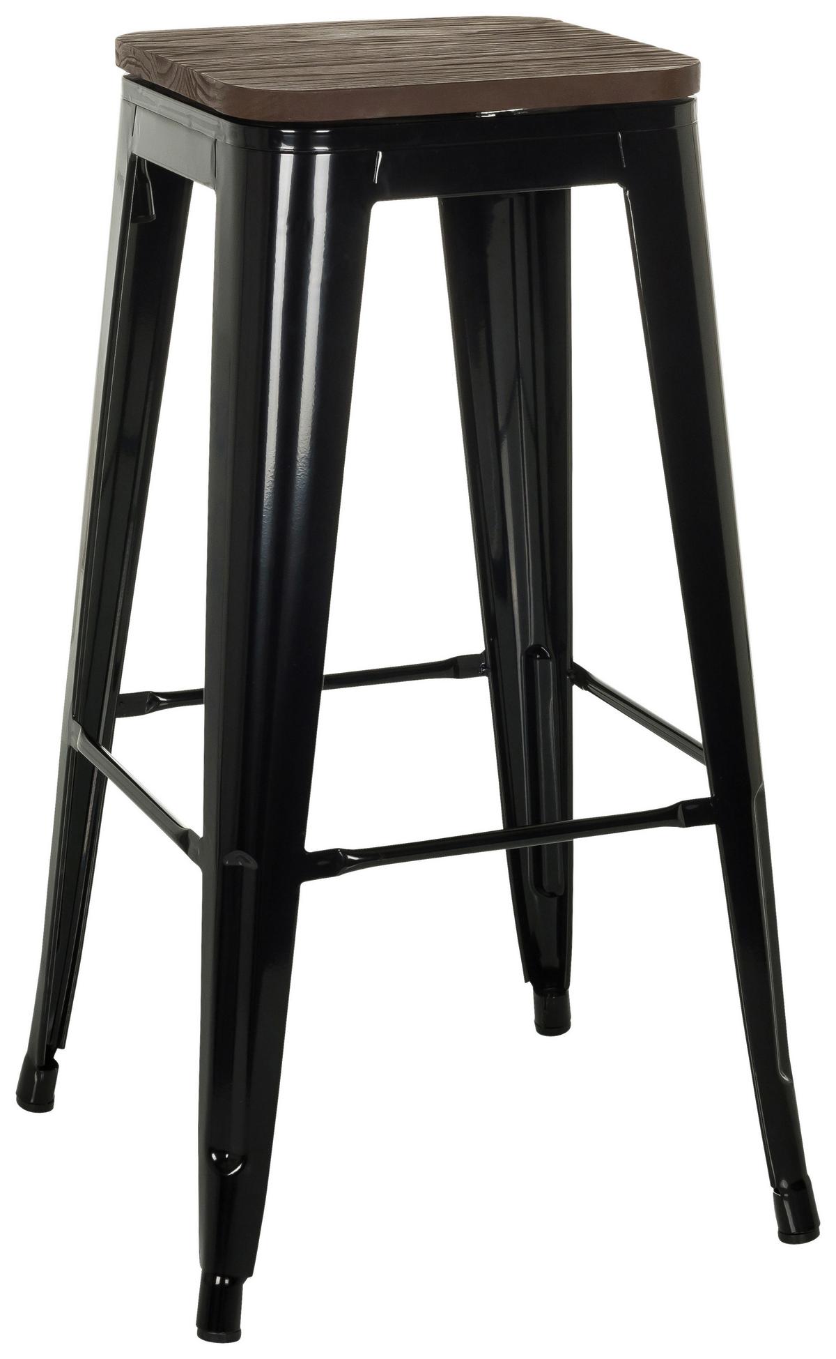 Barhocker Vantaggio High Schwarz B: 44cm - Schwarz, MODERN, Holz/Metall (44/77/44cm) - MID.YOU