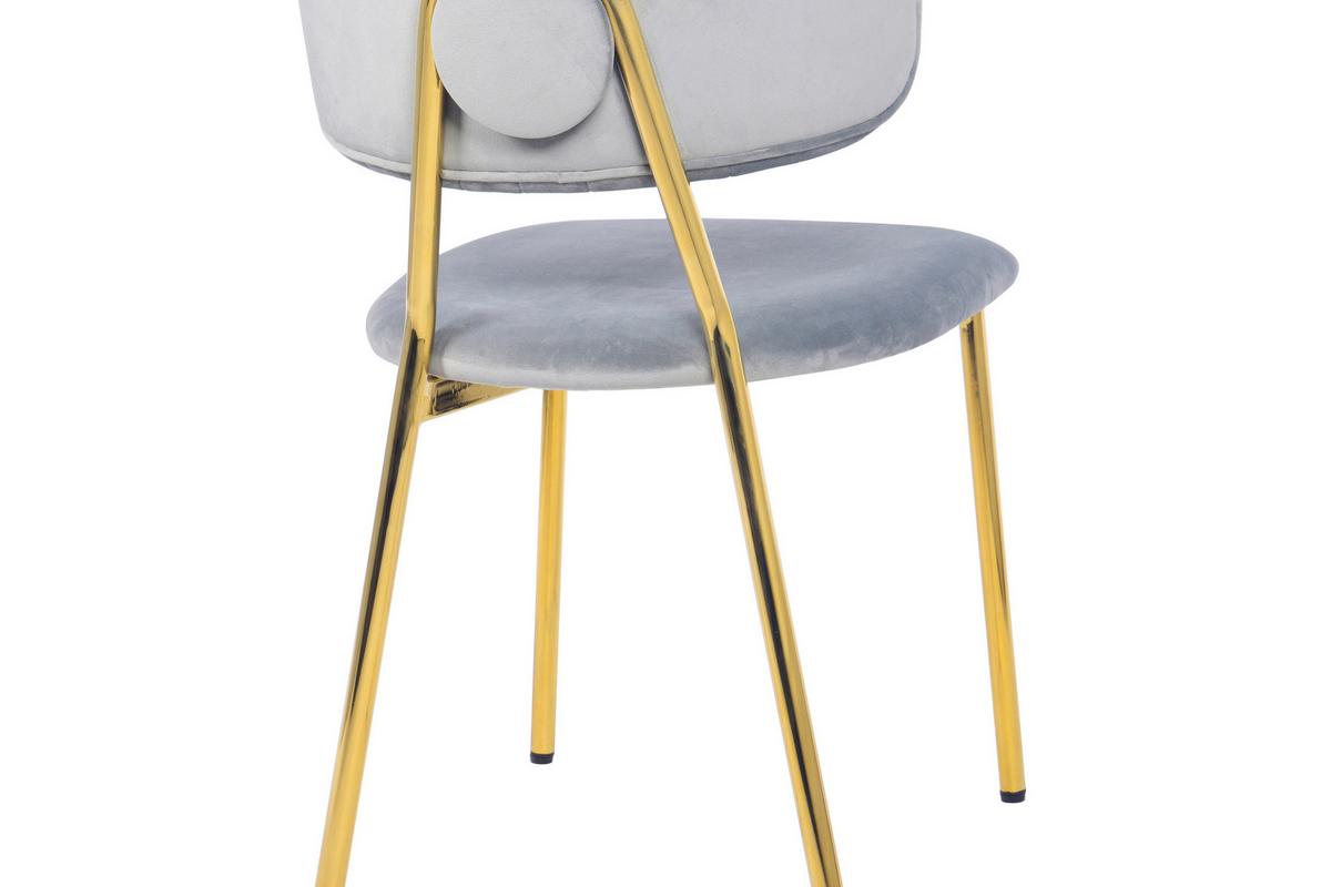 SADA STOLIČIEK GISELLE 125 - sivá/zlatá, Design, kov/plast (47/80/51cm) - Kayoom