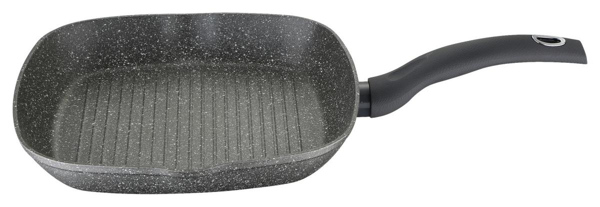 Grillpfanne Orion D: 28 Cm Aluminium Kunststoff Kratzfest - Grau, Basics, Kunststoff/Metall (28cm)