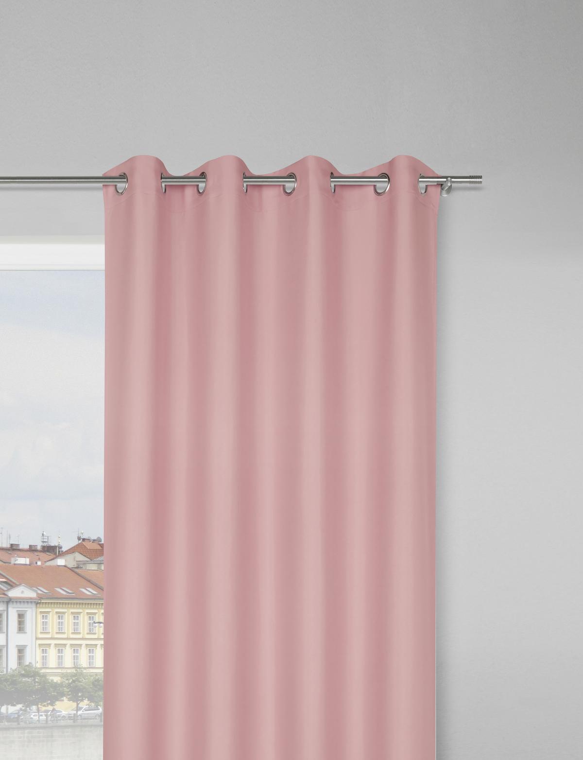 ZÁVĚS S OČKY ABBY -JUB- - růžová, Konvenční, textil (140/235cm) - Modern Living