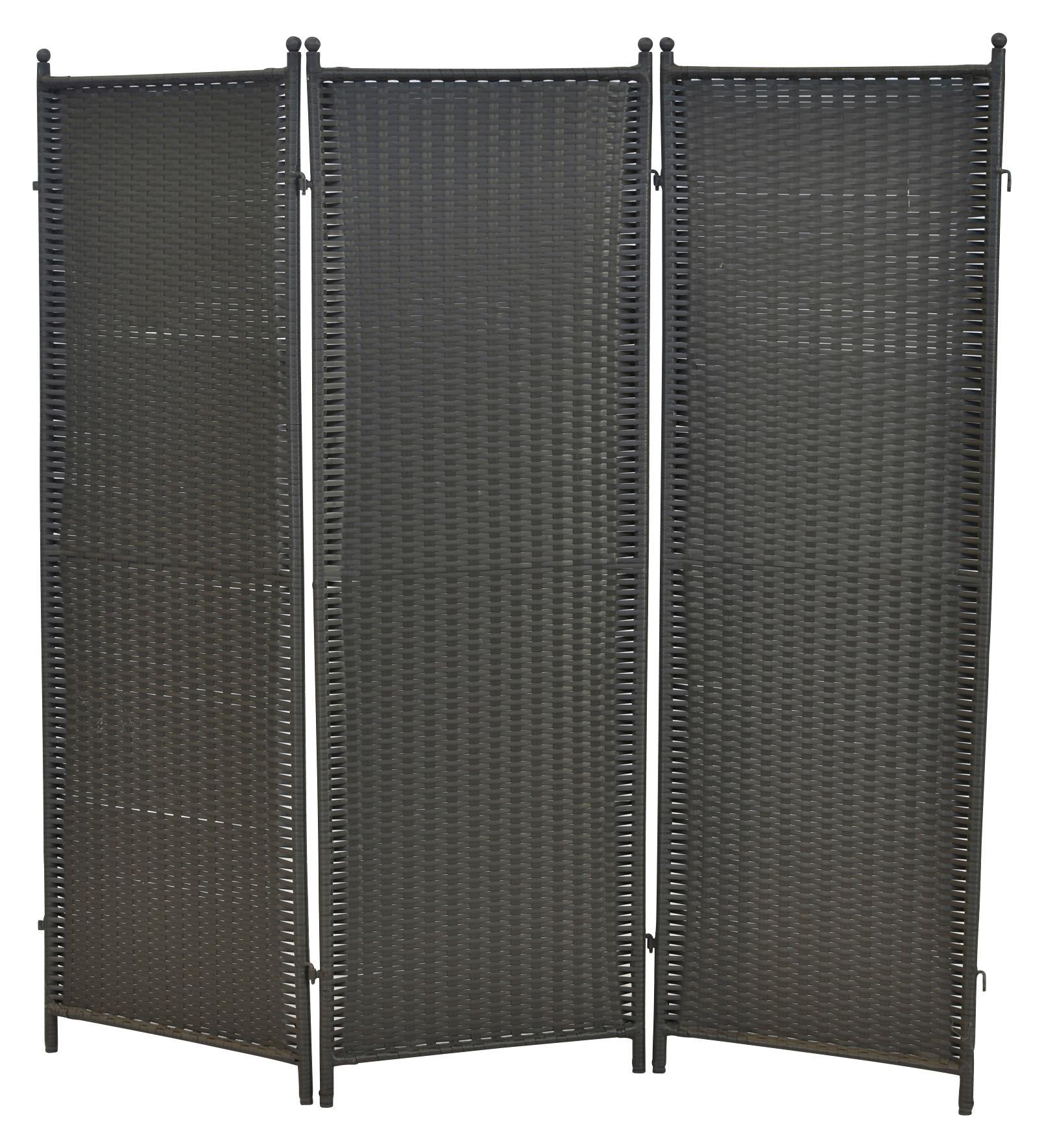 Paravent Paravent - Grau, MODERN, Kunststoff/Metall (183/183cm) - Ambia Garden