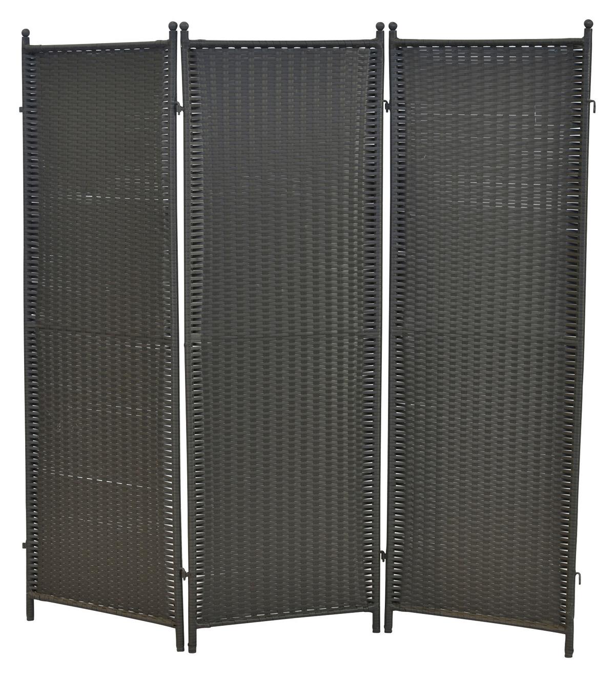 Paravent Paravent - Grau, MODERN, Kunststoff/Metall (183/183cm) - Ambia Garden