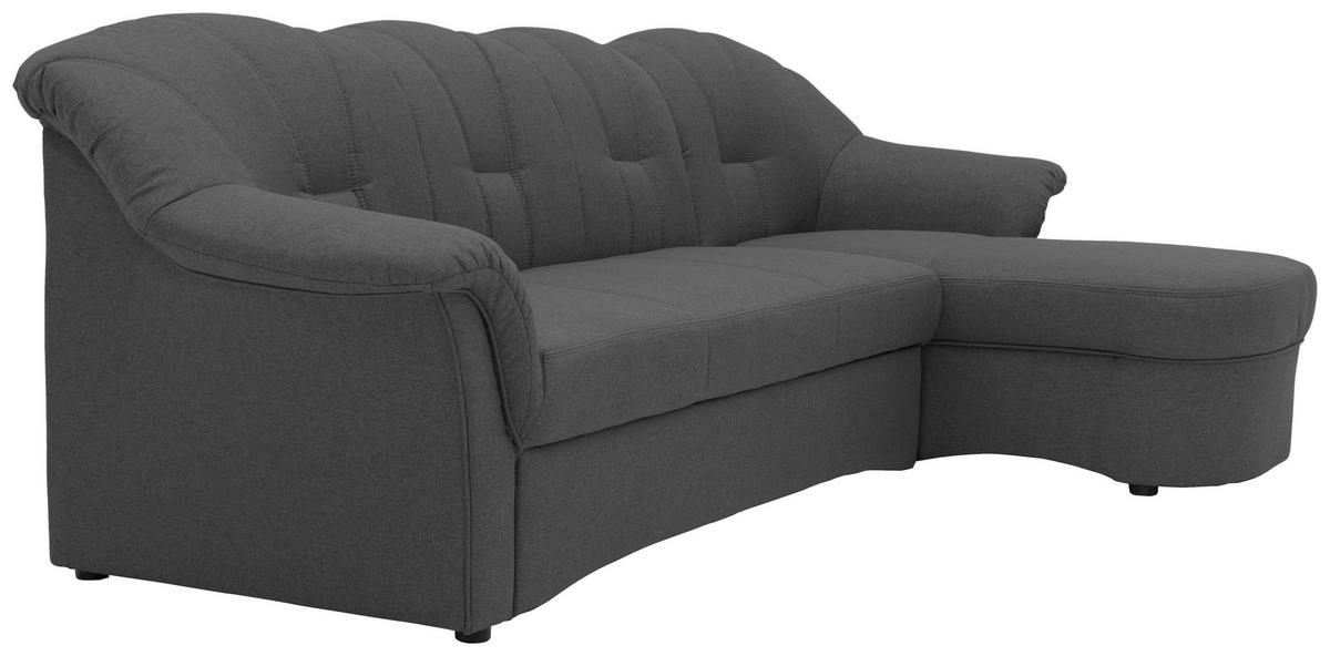 Ecksofa Papenburg Grau - Schwarz/Grau, KONVENTIONELL, Textil (233/142cm) - MID.YOU
