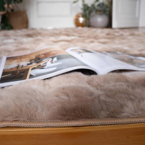 Fellteppich My Camouflage - Taupe, KONVENTIONELL, Textil (80/150cm) - Obsession