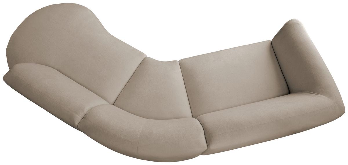 Ecksofa Jesi, Taupe S: 276x182 Cm - Taupe/Schwarz, MODERN, Textil (276/182cm) - Livetastic
