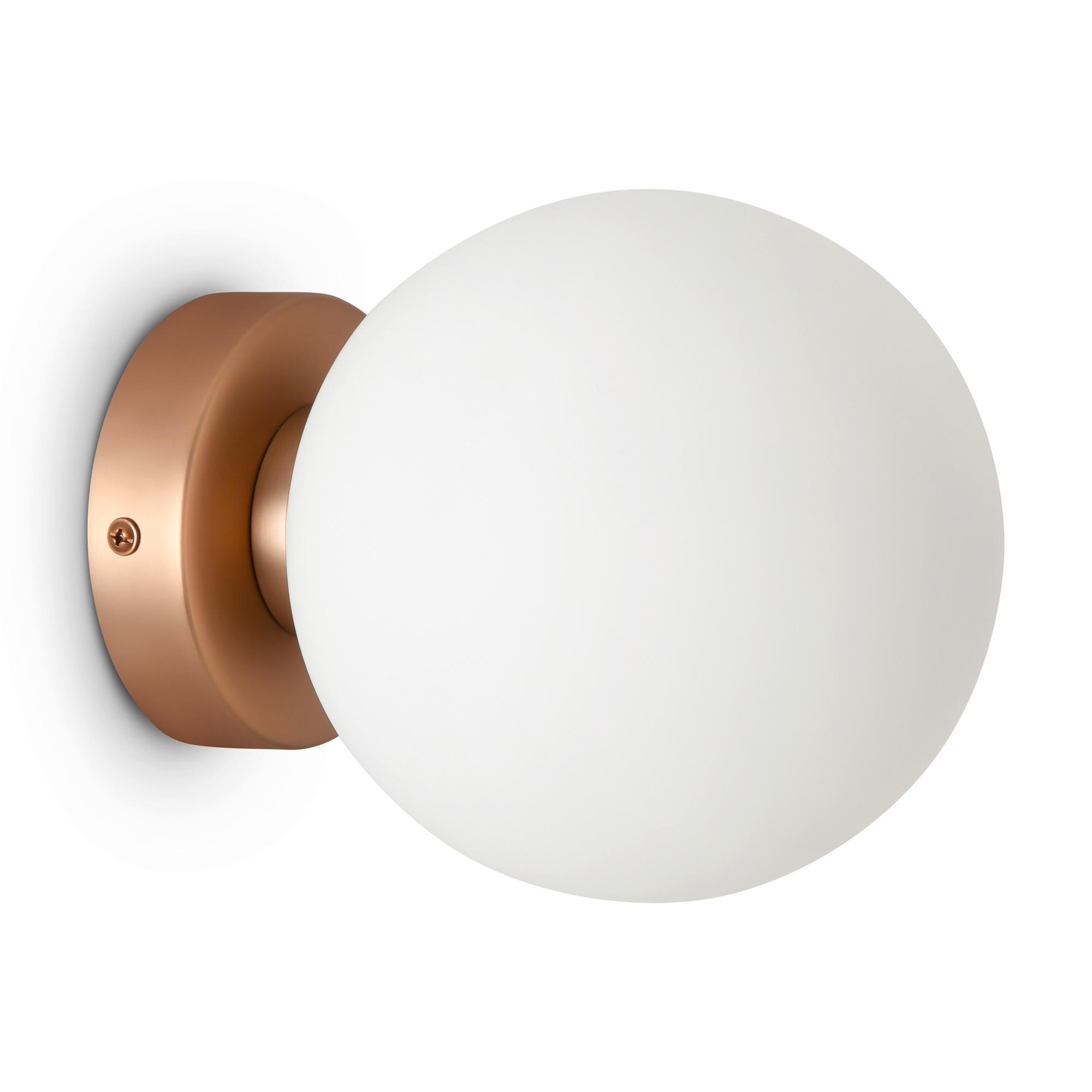 Wandleuchte Basic Form - Goldfarben/Weiß, Trend, Glas/Metall (15/18cm) - MAYTONI