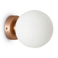 Wandleuchte Basic Form - Goldfarben/Weiß, Trend, Glas/Metall (15/18cm) - MAYTONI