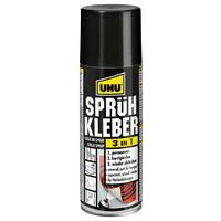 Sprühkleber 3in1 Ablösbar, Korrigierbar, Permanent, 200ml - Transparent, Basics, Metall (5,3/5,3/17,4cm) - UHU AUSTRIA