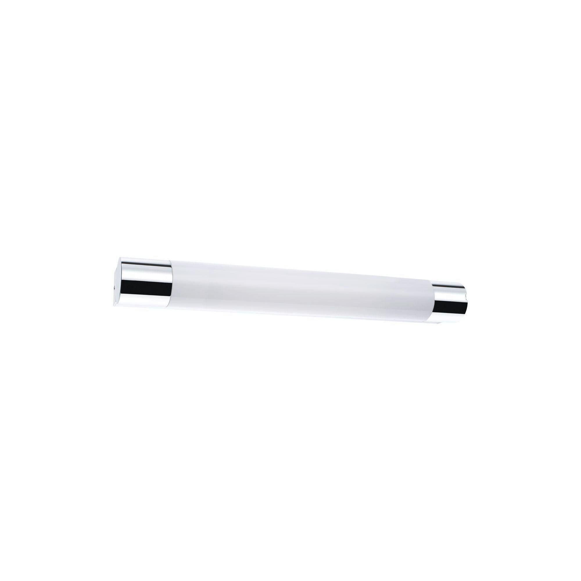 Led Bad-wandleuchte Ip44 1-Flammig Weiß/chromfarben - Chromfarben/Weiß, Basics, Kunststoff/Metall (6cm) - Paulmann