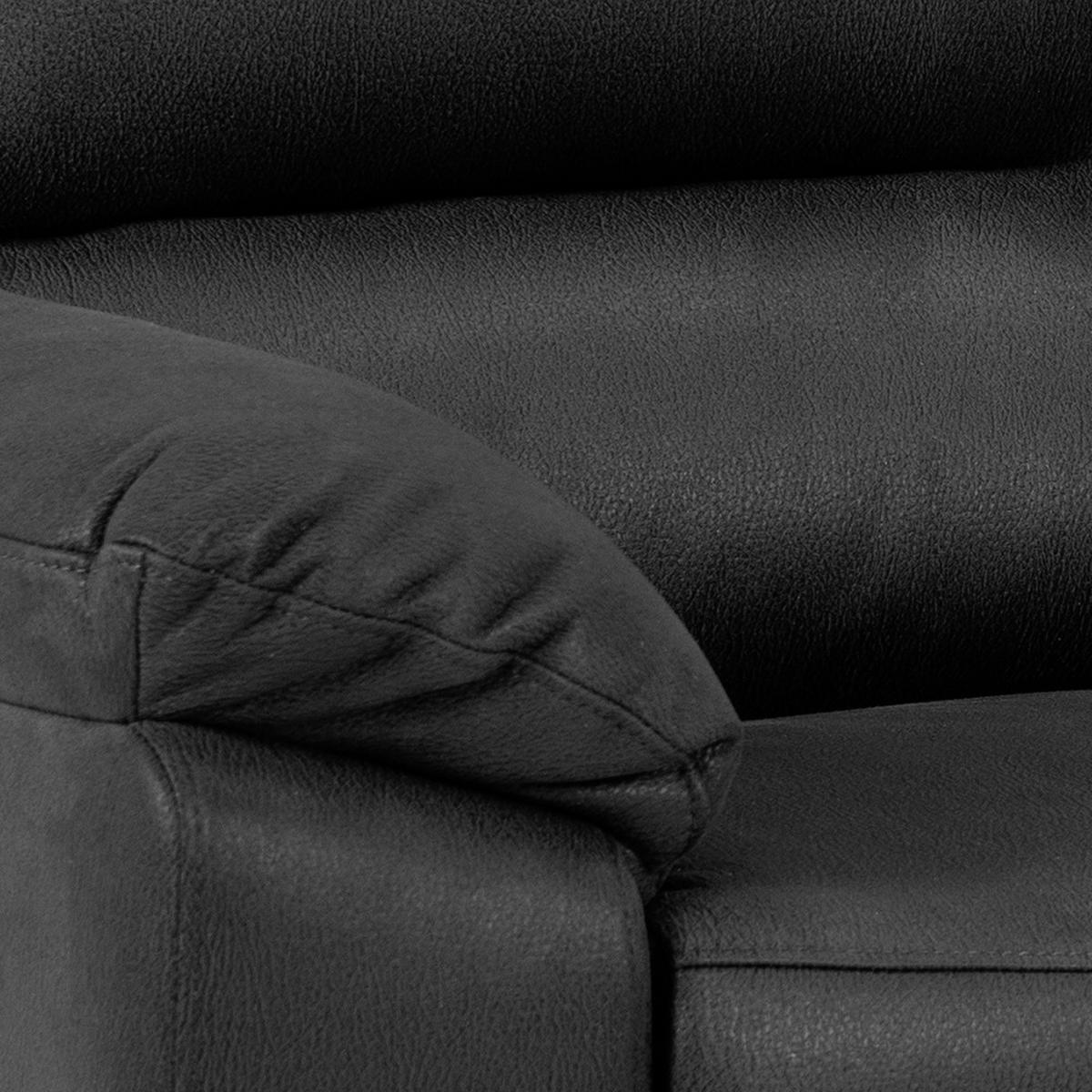 2-sitzer-sofa Rana Grau - Schwarz/Grau, KONVENTIONELL, Textil (160/102/96cm) - MID.YOU