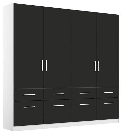 Drehtürenschrank 181 cm Berlin Weiß/Grau