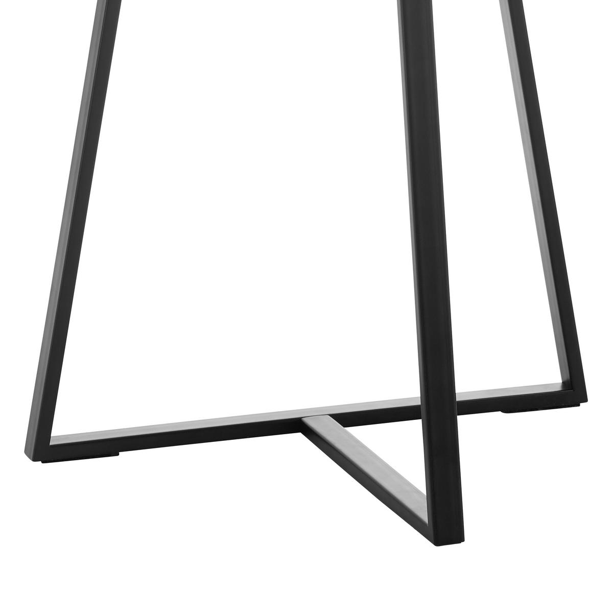 Konferenční stolek Silvia - bílá/černá, Moderní, kov/kompozitní dřevo (45/45/45cm) - Bessagi Home