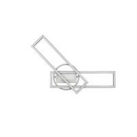 LED-Deckenleuchte R67183107  Twister - Nickelfarben, Basics, Metall (90/24,5/8,5cm)