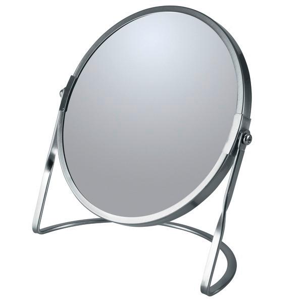 Standspiegel Akira Brushed - Silberfarben, Basics, Glas (18,4/10,5/20cm)