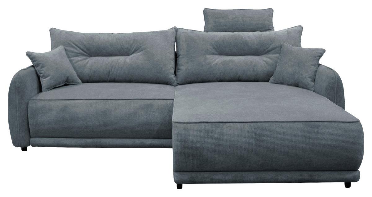 Ecksofa Fresh Blau 264x195 cm - Blau/Beige, Design, Textil (264/195cm) - MID.YOU