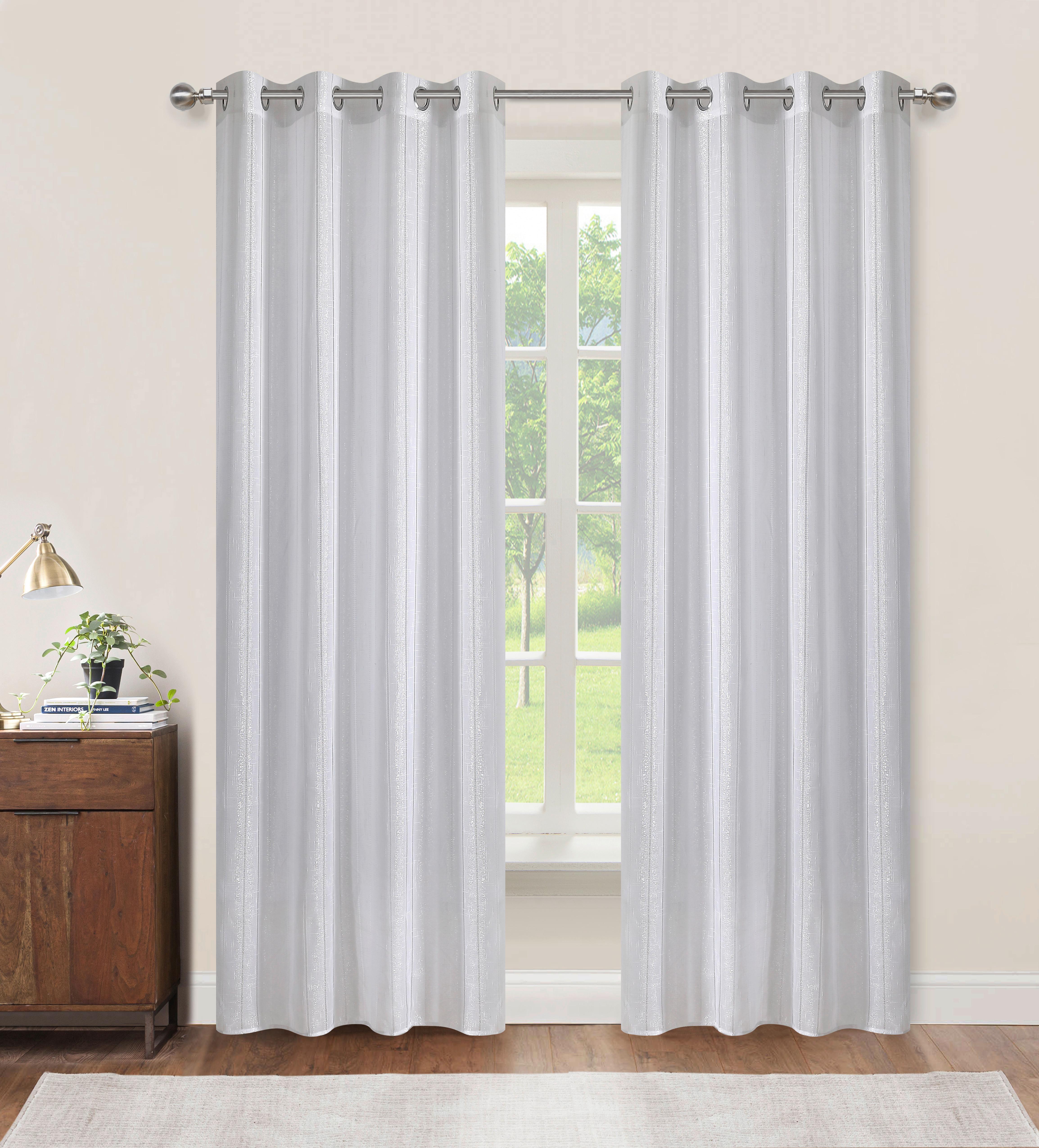 Vorhang Mit Ösen Paloma 140x245 cm Weiß - Weiß, MODERN, Textil (140/245cm) - Luca Bessoni