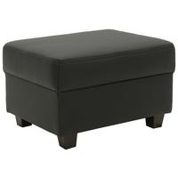 Polsterhocker Norma Schwarz Lederlook H: 41 Cm - Wengefarben/Schwarz, Design, Textil (67/41/52cm) - MID.YOU