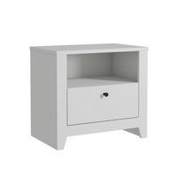 NACHTTISCH Bled Weiß B: 55cm - Weiß, Design, Holzwerkstoff (55/35/50cm) - Livetastic