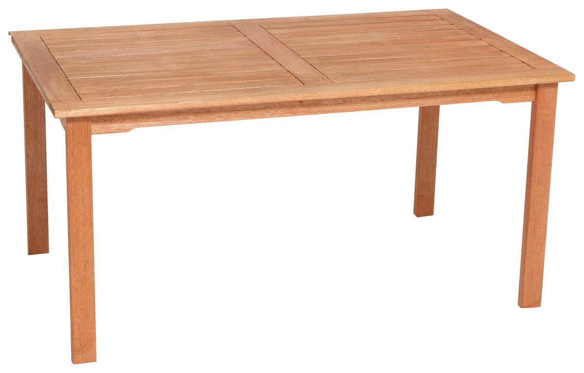 Gartentisch Santos Echtholz Eukalyptusholz 150cm - Naturfarben, Basics, Holz (150/90/74,5cm) - Gardenson