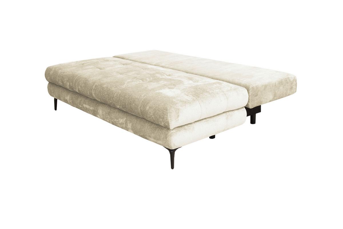 Schlafsofa Perla Creme B: 203 cm - Creme/Schwarz, KONVENTIONELL, Textil (203/94/96cm)