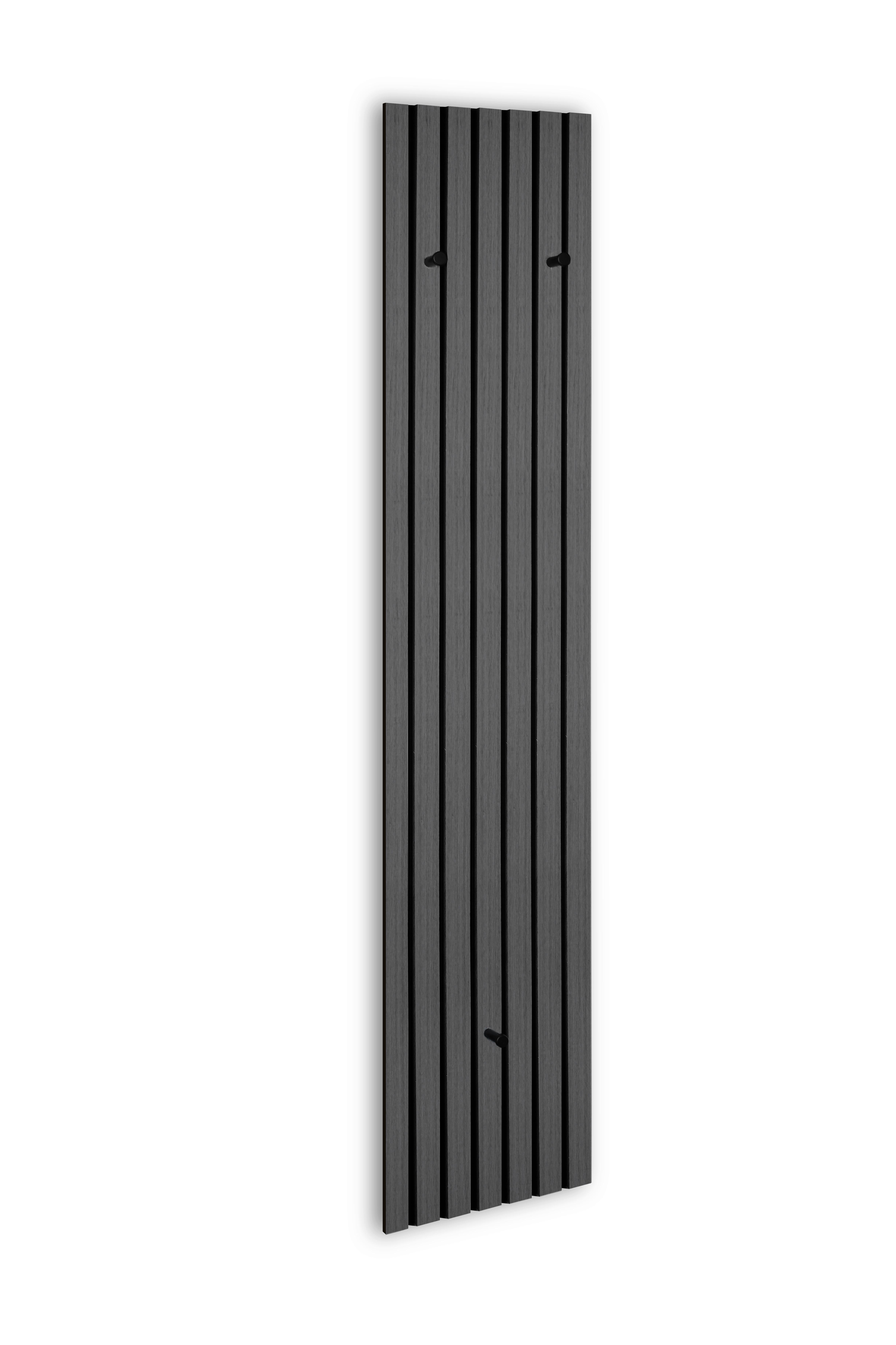 Šatní panel GRACE v dekore dub šedý - šedá, Moderní, kompozitní dřevo/textil (25/160/7cm) - Mömax