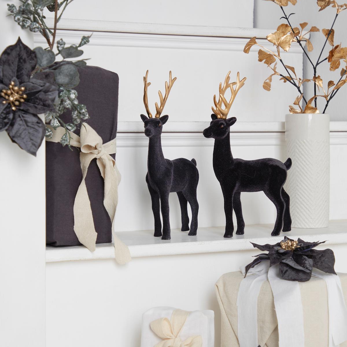 Weihnachtsdeko Zweig Kunststoff H: ca. 66 cm - Goldfarben/Braun, MODERN, Kunststoff (66cm)