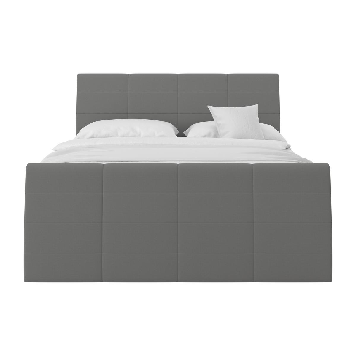 Boxspringbett Libra - Graphitfarben/Schwarz, KONVENTIONELL, Textil (160/200cm)