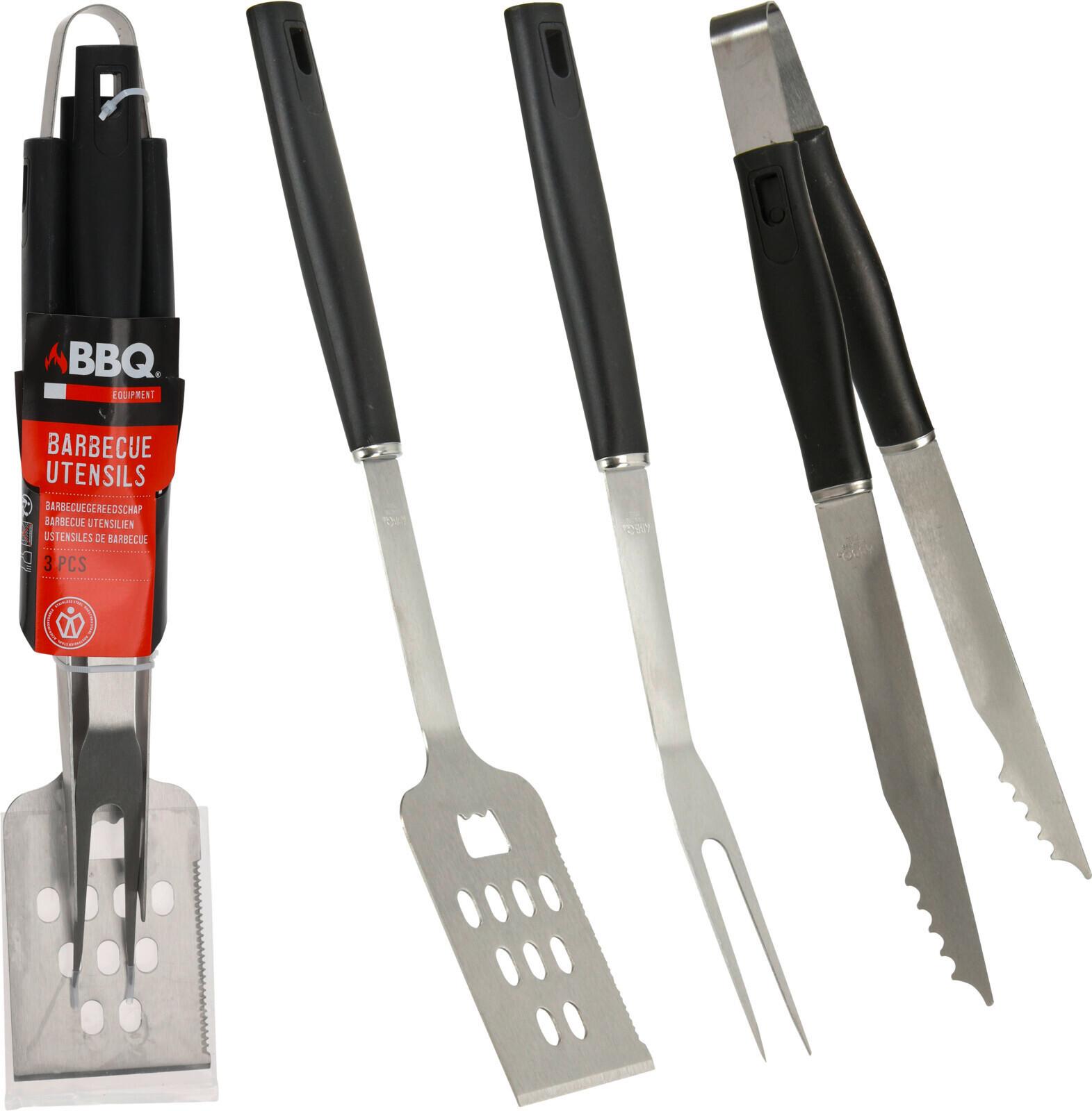 Grillbesteck C83500630 - Silberfarben/Schwarz, Basics, Metall (5,0/45,0/9,0cm)