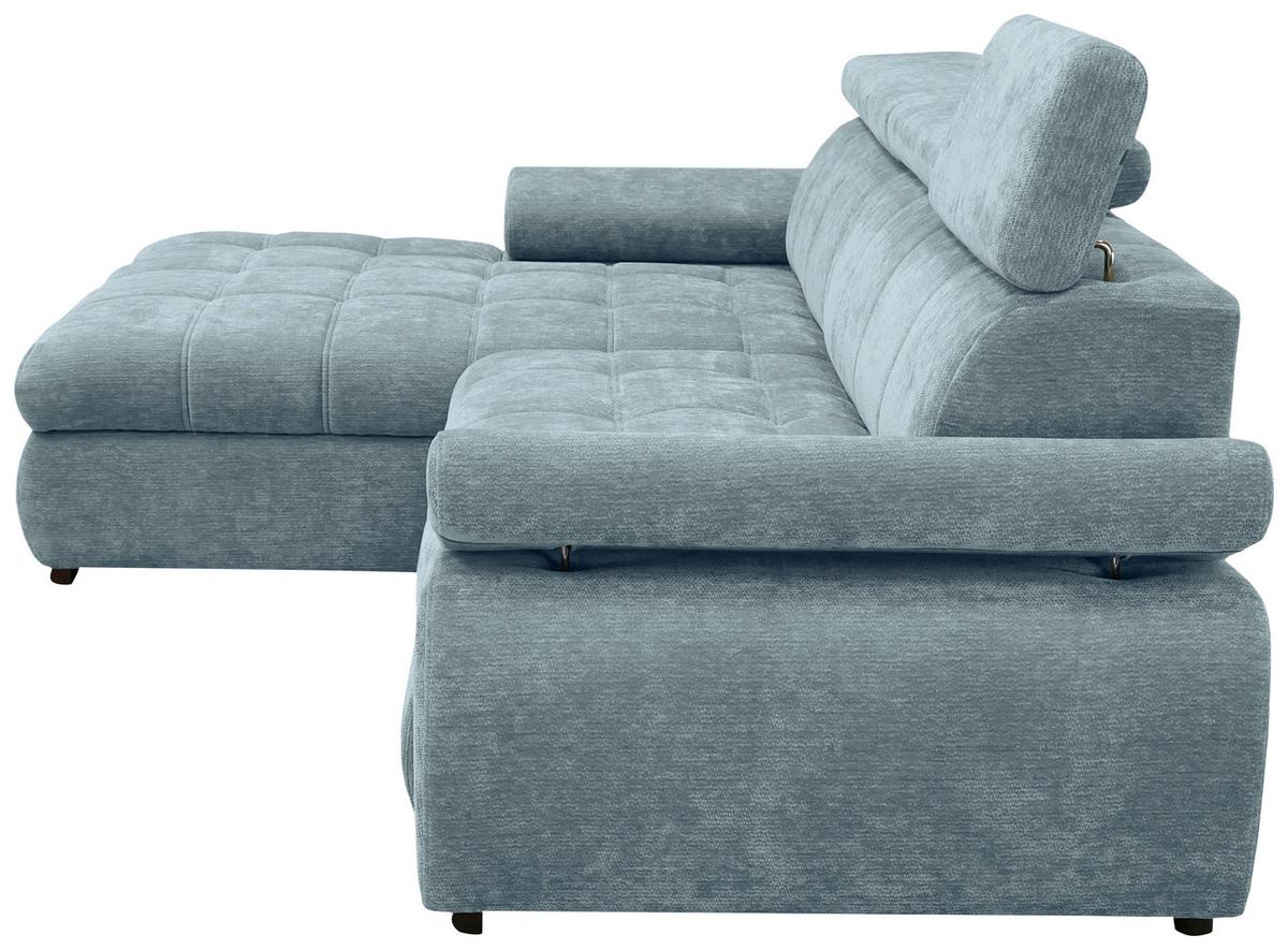 Rohová sedačka VEGAS, levá, mátově zelená žinylka - černá/mátově zelená, Design, dřevo/textil (173/294cm)