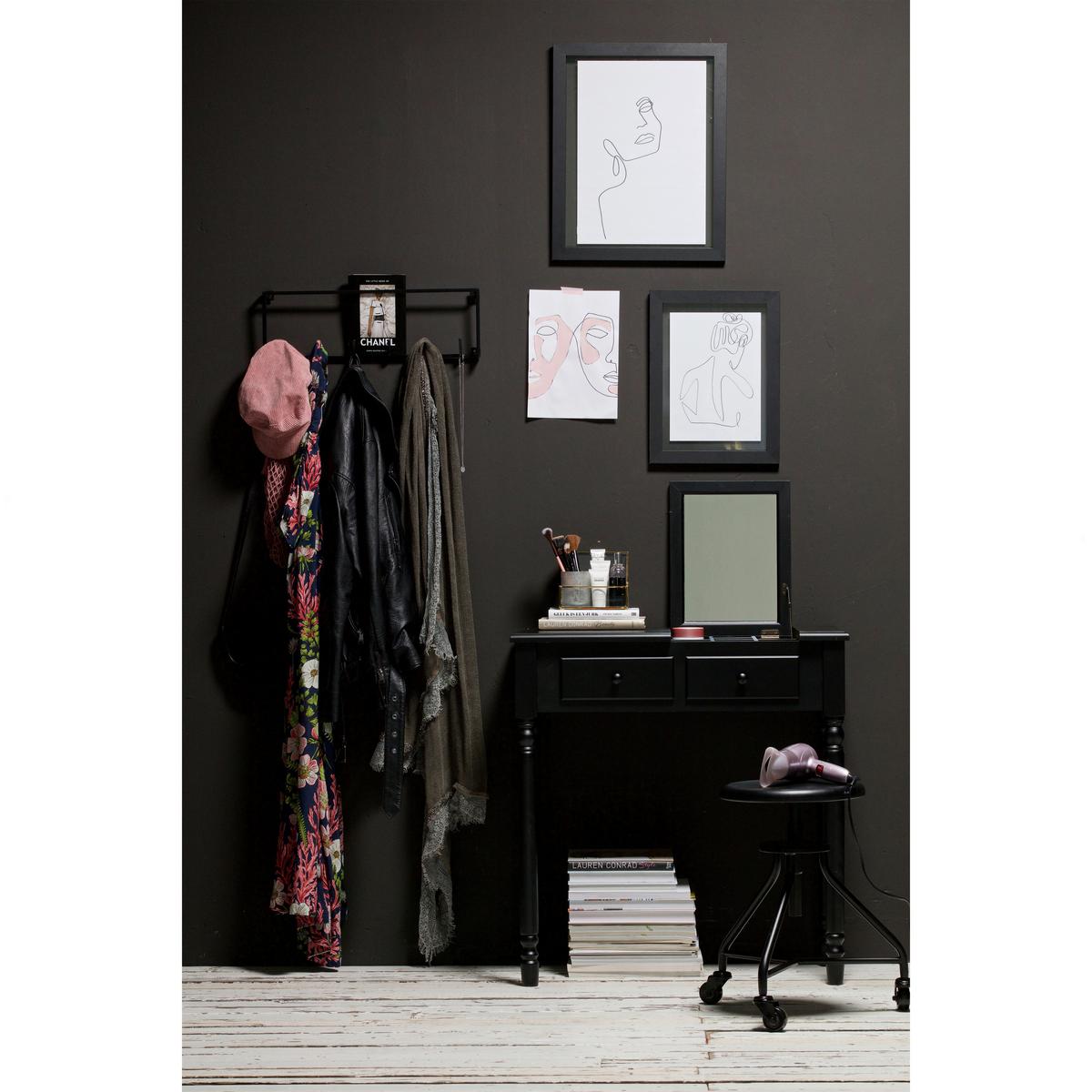 Schminktisch Romy Schwarz B: 75 cm - Schwarz, Design, Holz (75/38/78cm) - Livetastic