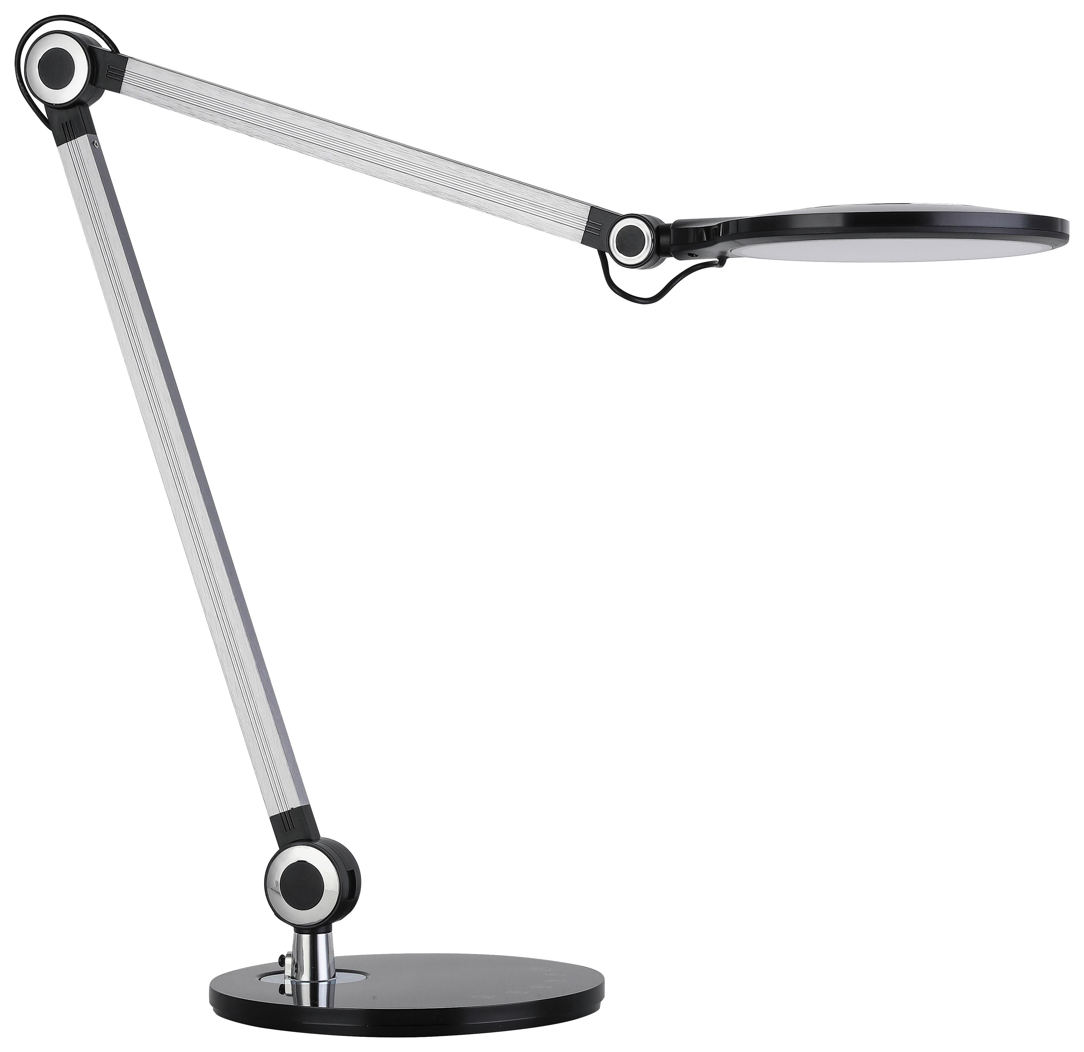 LED lampa na písací stôl Eda, vrát. LED 9W - čierna/sivá, Modern, kov/plast (20/80cm) - Mömax
